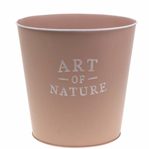 Floristik21 Blumentopf Zink Übertopf Metall Altrosa Ø22cm H21cm