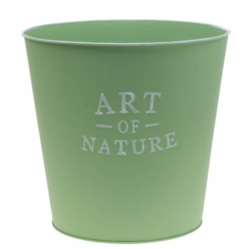 Artikel Blumentopf Zink Übertopf Metall Mintgrün Ø22cm H21cm