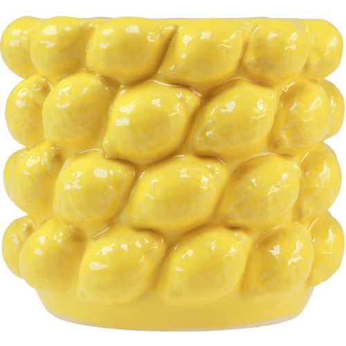Artikel Zitronenvase Keramik Übertopf Zitronen Gelb Ø17cm H15cm
