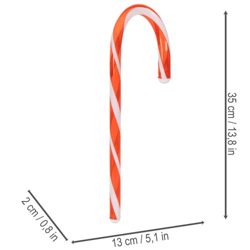 Künstliche Zuckerstange aus Kunststoff Rot-Weiß 35 cm 3er-Set für Dekoration | Floristik21.de