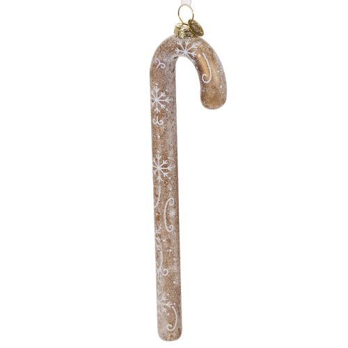 Zuckerstange Glasornament 22cm Bronze Weiß Weihnachtsdeko