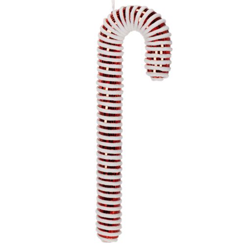 Künstliche Zuckerstange Weihnachtsdekoration Kunststoff 40cm Rot-Weiß