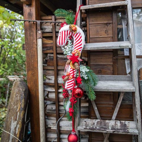Floristik21 Zuckerstange Deko Groß Weihnachten Rot Weiß Gestreift H36cm