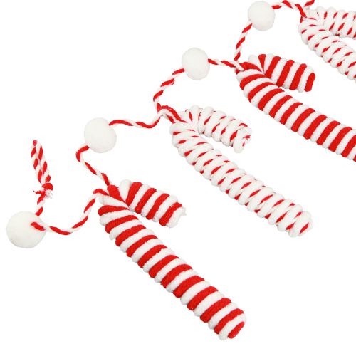 Artikel Zuckerstangen Girlande Weihnachten Rot Weiß L120cm Deko