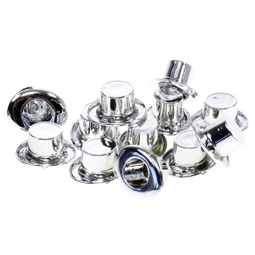 Floristik21 Zylinder mini Silber 12 St