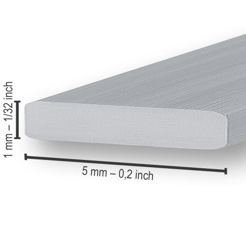 Artikel Aluminium Flachdraht Silber 5x1mm 10m Basteldraht Dekoration