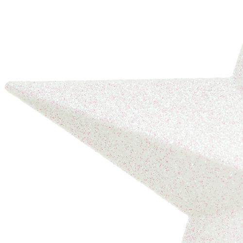 Artikel Funkelnde weiße Baumspitze 19cm – bruchfest und glitzernd, Perfekt für elegante Weihnachtsdekoration