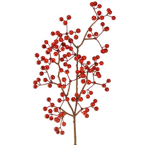 Floristik21 Beerenzweig Künstlich Rote Beeren Zweig Deko L50cm 2St