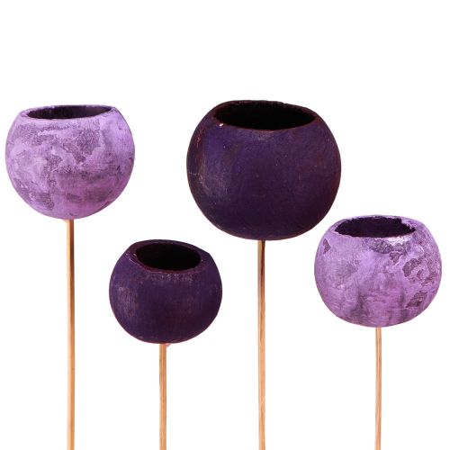 Artikel Bell Cup am Stiel, 15St. Trockendeko "Lila Berry", Vielseitig & Stilvoll, 44cm