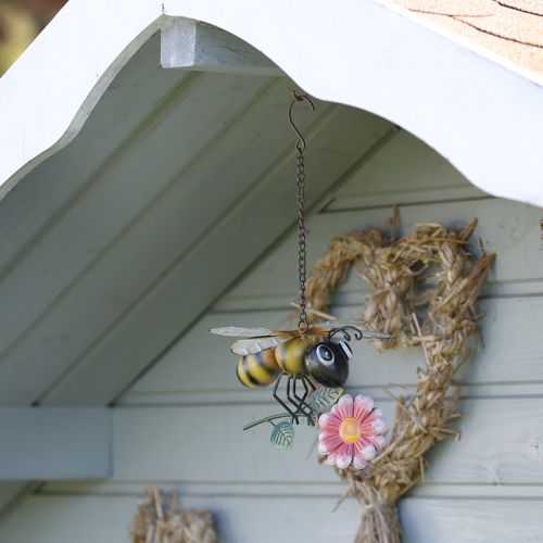 Artikel Bienen Deko Metall Hängedeko bunt Garten Highlight 21x21cm