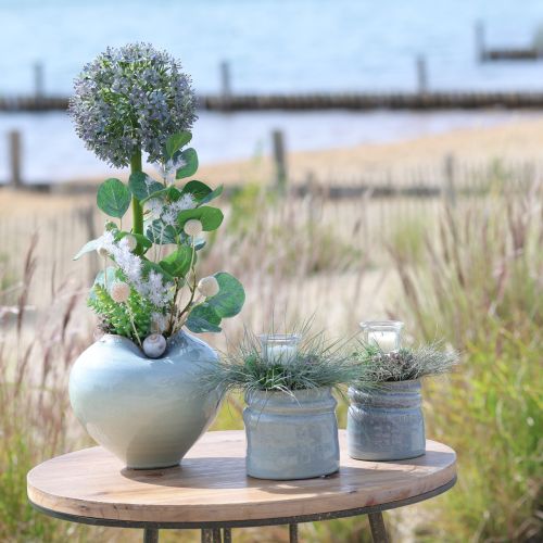 Artikel Hochwertiger künstlicher Blütenzweig Allium in Weiß, naturgetreue Optik, 90 cm