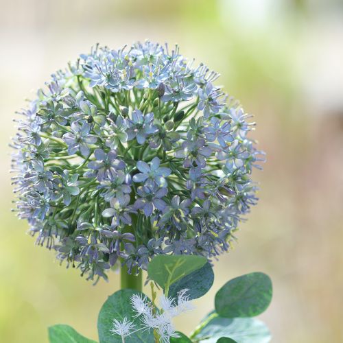 Artikel Hochwertiger künstlicher Blütenzweig Allium in Weiß, naturgetreue Optik, 90 cm