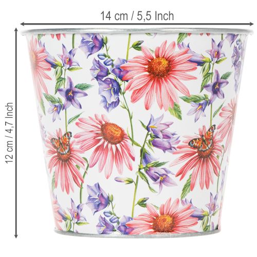 Blumentopf Frühlingsdeko Übertopf Metall Ø14cm H12,5cm | Floristik21.de