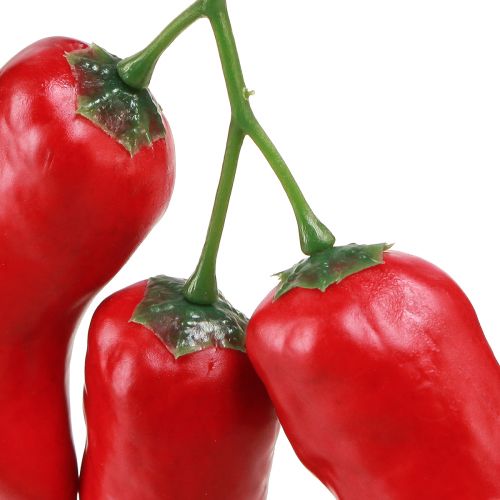 Artikel Feurige Deko-Chilischoten Rot 9cm – Täuschend Echtes Kunstgemüse im 3er-Set