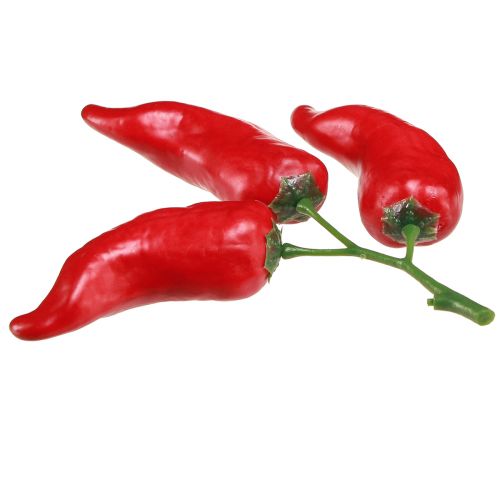 Artikel Feurige Deko-Chilischoten Rot 9cm – Täuschend Echtes Kunstgemüse im 3er-Set