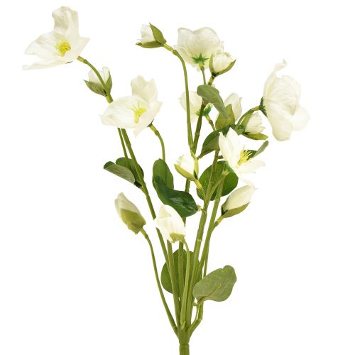 Floristik21 Weiße Christrosen Kunstblumen für festliche Weihnachtsdekoration, 37cm 2St