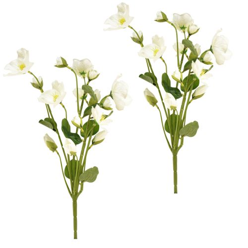 Artikel Weiße Christrosen Kunstblumen für festliche Weihnachtsdekoration, 37cm 2St