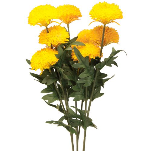 Floristik21 Gelbe Deko-Dahlien Kunstblumen Strahlendes Trio L64cm 3St