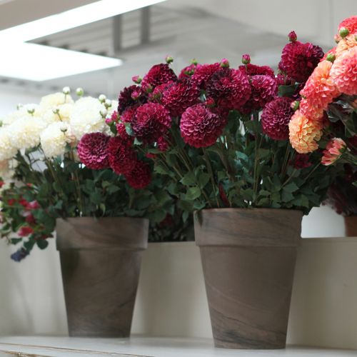 Artikel Dahlien Kunstblumen mit Lila Blüte Ø10cm L80cm 2St für Floristik & Dekoration