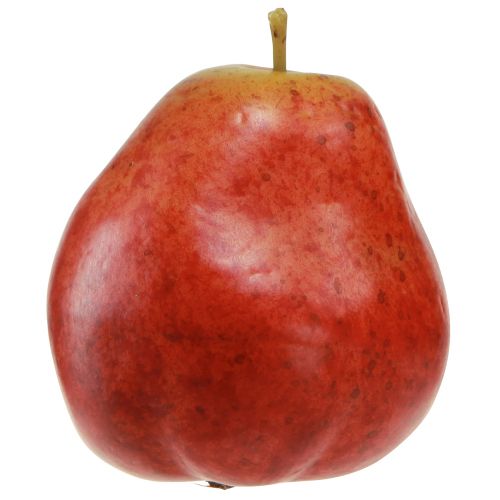 Artikel Rote Deko-Birnen im Netz, Attrappe, Kunstobst, 6er-Set, Ø5,5cm H6,5cm