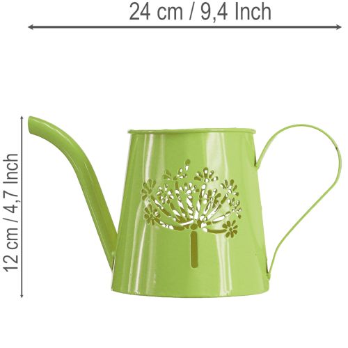Deko Gießkanne Metall Pusteblume Grün H12cm 2St Deko Vase Shabby | Floristik21.de