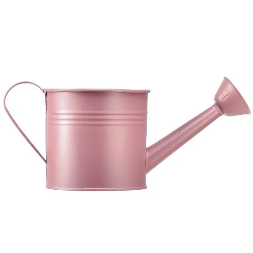 Artikel Deko Gießkanne Rosa Metall Übertopf Ø13,5cm H12,5cm für Floristik und Innendekoration