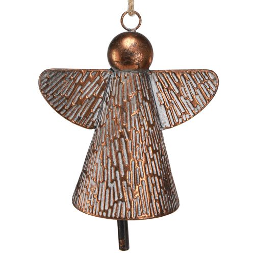 Artikel Deko Glocke Schutzengel Metall Bronze 19,5x12x19 cm - Engelglocke für Heimdeko