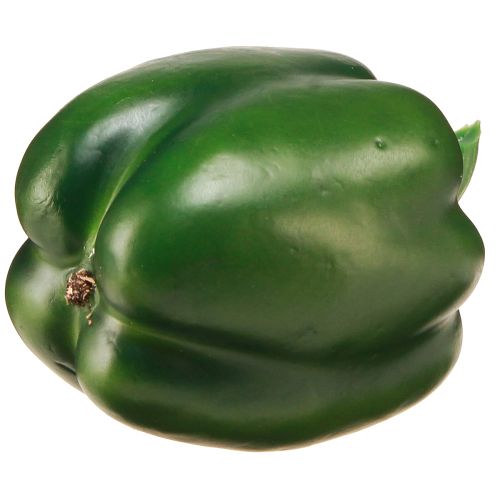 Artikel Deko Paprika Grün Lebensmittelattrappe Gemüse H10cm - Täuschend Echte Kunstpaprika für Dekorationszwecke
