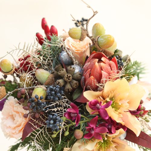 Artikel Deko Protea Kunstblumen Rotorange 34cm 3St Hochwertige Dekoration für Floristen