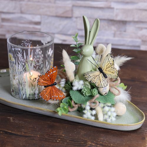 Artikel Deko Schmetterlinge 7cm aus echten Federn mit Draht - Set 12 Stück Farbmix