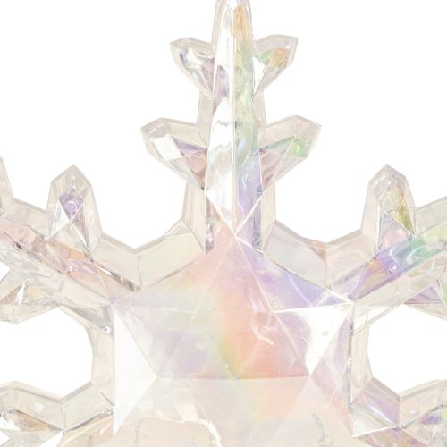 Artikel Deko Schneeflocken Irisierend Winterdeko Advent Weihnachtsschmuck Ø14–15cm 2er Set