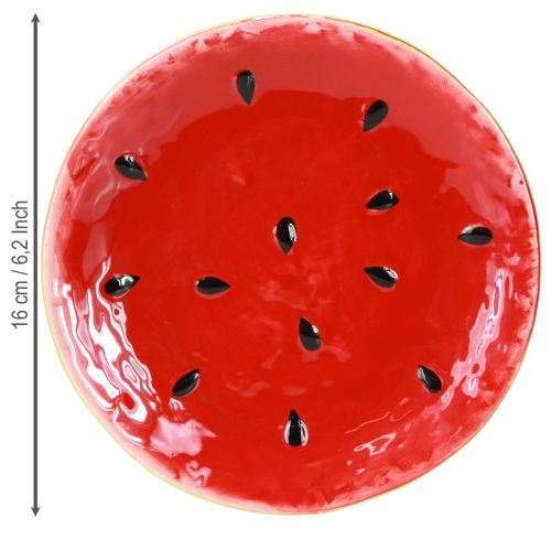 Artikel Deko Teller Handbemalt Wassermelone Keramik Set 16cm Bunt Sommer Party