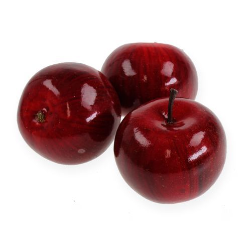 Floristik21 Künstliche Äpfeln Rot, glänzend 6cm 6St