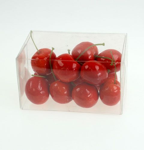 Floristik21 Deko-Kirschen Rot 3cm 12St