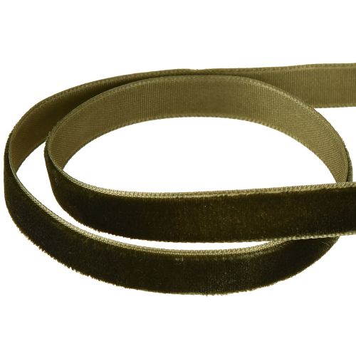 Artikel Samtband Grün Geschenkband Samt Dunkelgrün 10mm 20m