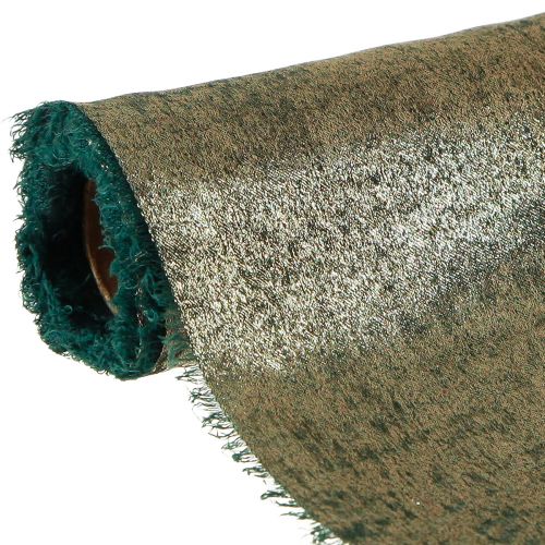 Floristik21 Elegant Dekoband Tannengrün mit Goldakzent, 28cm x 2,5m für stilvolle Dekorationen
