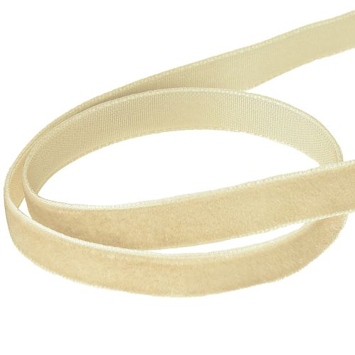 Artikel Dekoband Samtband Geschenkband Velvet Beige 10mm 20m