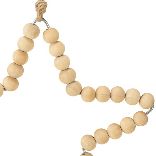 Artikel Dekohänger Weihnachten Holzperlen Herz Stern Baum H13cm 6St