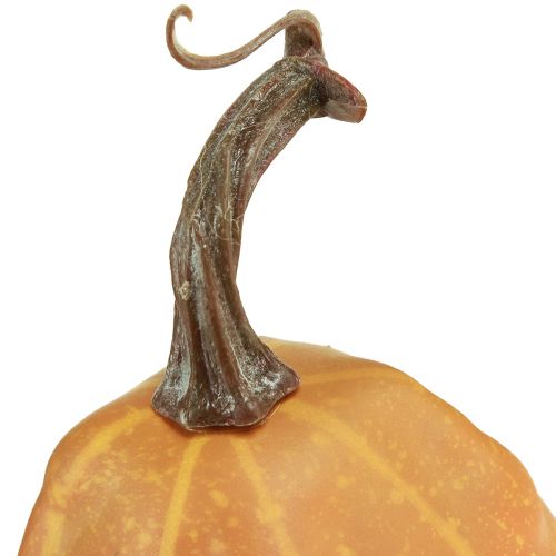 Artikel Dekokürbis für Herbst Halloween Orange Gelb Ø9cm 4 St