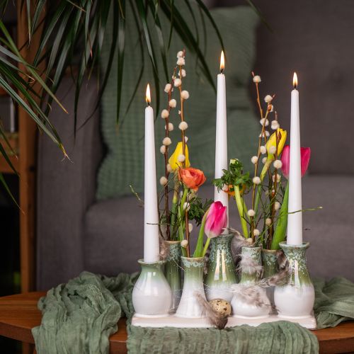 Artikel Keramikvasen Set auf Tablett 26 cm für stilvolle Dekoration