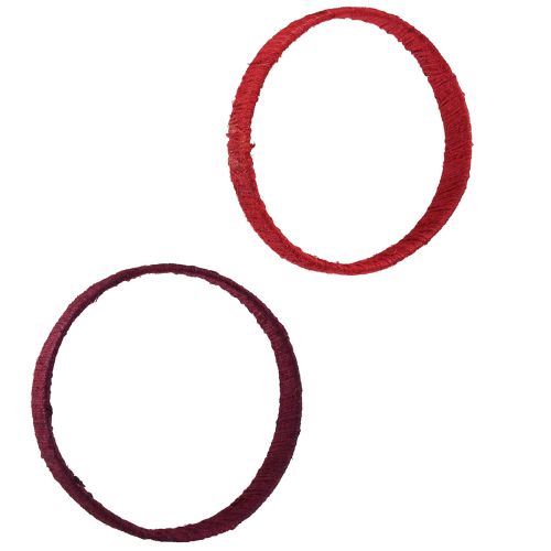 Artikel Dekoring Ring Jute Deko Loop Rot Dunkelrot 4cm Ø30cm 2St