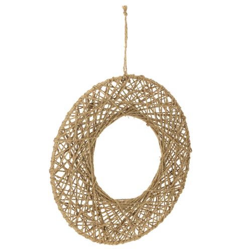 Dekoringe Jute Natur Hängedeko Boho Ø38cm 2St Metallringe Wanddeko Fensterdeko