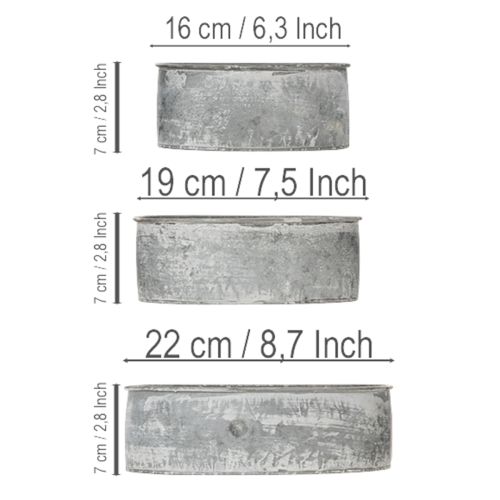 Dekoschale Metall Steckschale