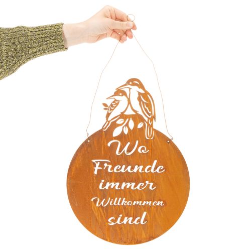 Schild mit Spruch Metallschild Dekoschild Edelrost 30×40cm | Floristik21.de
