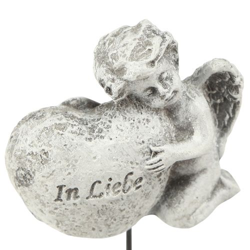 Artikel Dekostecker Engel mit Herz und Spruch Grabschmuck 5cm 6St