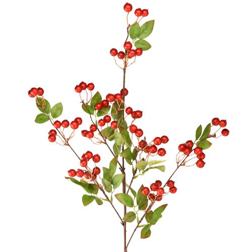 Künstlicher Dekozweig mit Roten Beeren für Festliche Weihnachtsdekoration 88cm