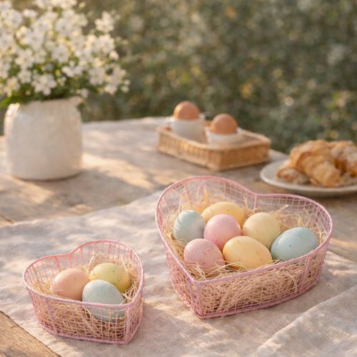 Artikel Drahtkörbe Metallherz 20cm zur Dekoration und Organisation Set 4 Stück