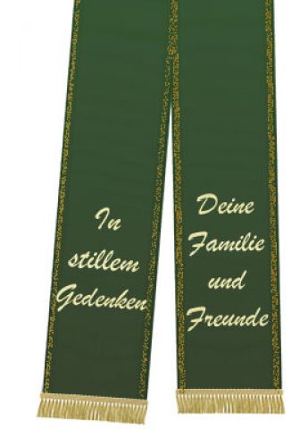 Floristik21 Trauerband bedruckt 125mm x 75cm dunkelgrün