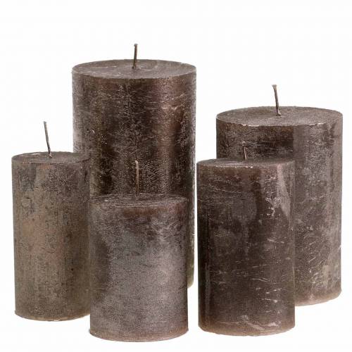 Artikel Durchgefärbte Kerzen Kupfer Metallic Verschiedene Größen