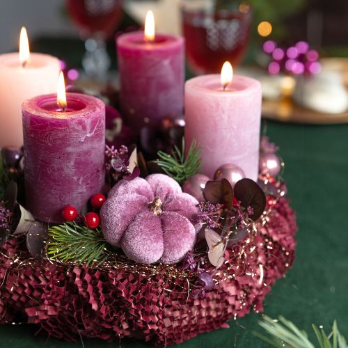 Artikel Dekorativer Kunstzweig Eucalyptus in Burgund 66cm 2St